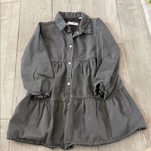 Zara Charcoal Kids Casual Dress, Size 5-6